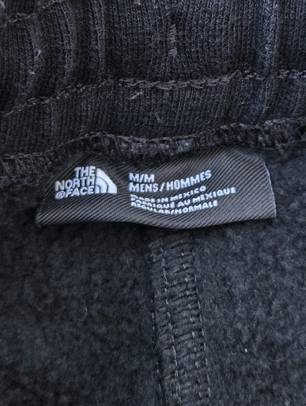 North Face Jogger Pants Black Tapered Sweatpants Pockets Warm Mens Size Medium